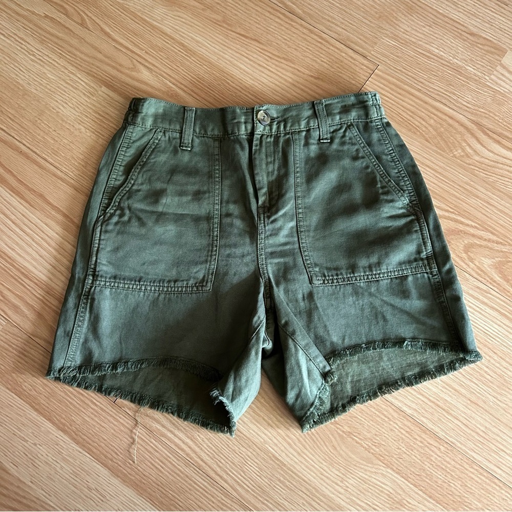Aerie Forest Green Fringe Casual Shorts XS